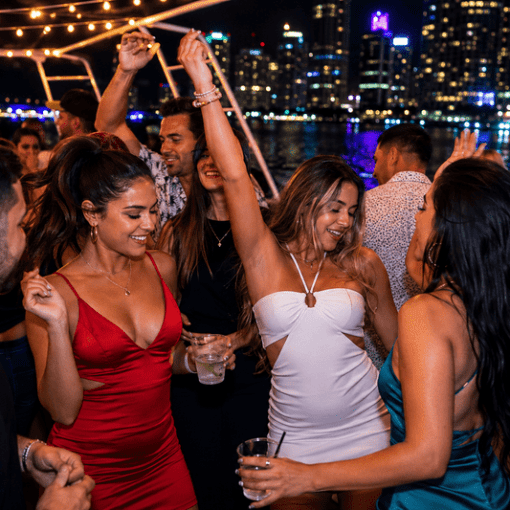 Miami Party Cruises with Drinks around Biscayne Bay